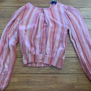 Red and White Blouse